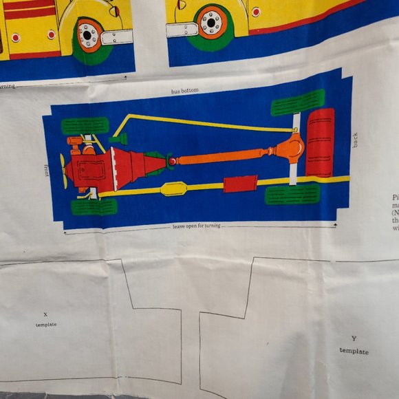 Teachers Pets School Bus Soft Sculpture Fabric Panel by Cranston - Picture 10 of 12